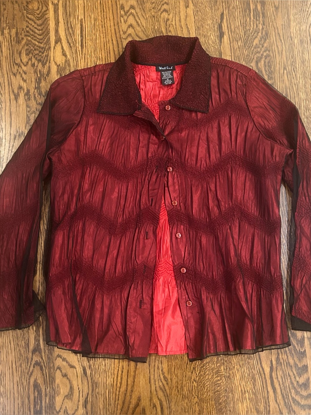 Vampy Y2K West End Crinkle Smocked Top